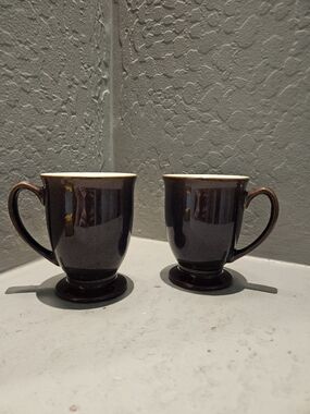 Denby Storm Plum Ceramic Coffee Mugs (Set of 2)